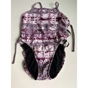 JOLYN GAVIN Kaleidoscope Print Adjustable Tie Back One Piece Swimsuit Size 26